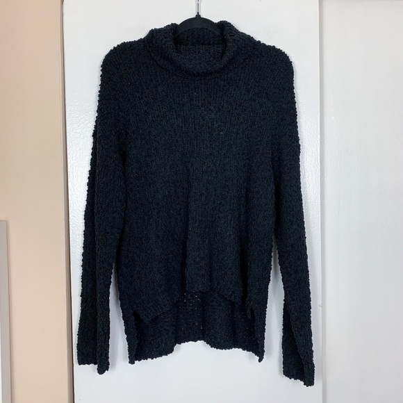 Bobeau Black Teddy Turtleneck Sweater - Picture 1 of 6